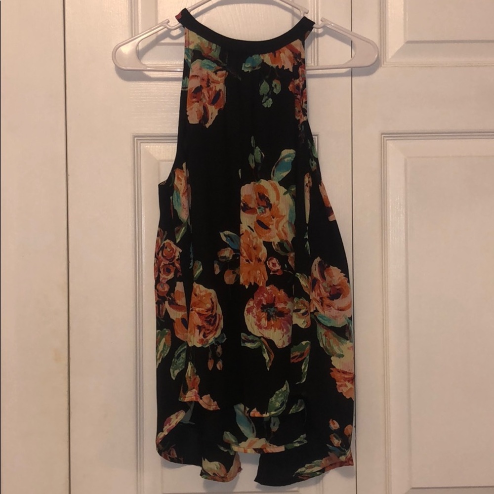 black floral tank!!